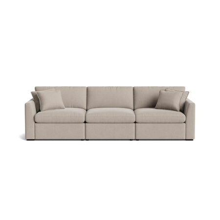 Lift Off Power Recliner 3-Piece Modular Sofa, Light Pebble