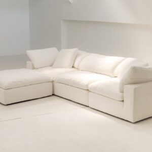 Movie Night™ 4-Piece Modular Sectional, Standard, Cream Linen